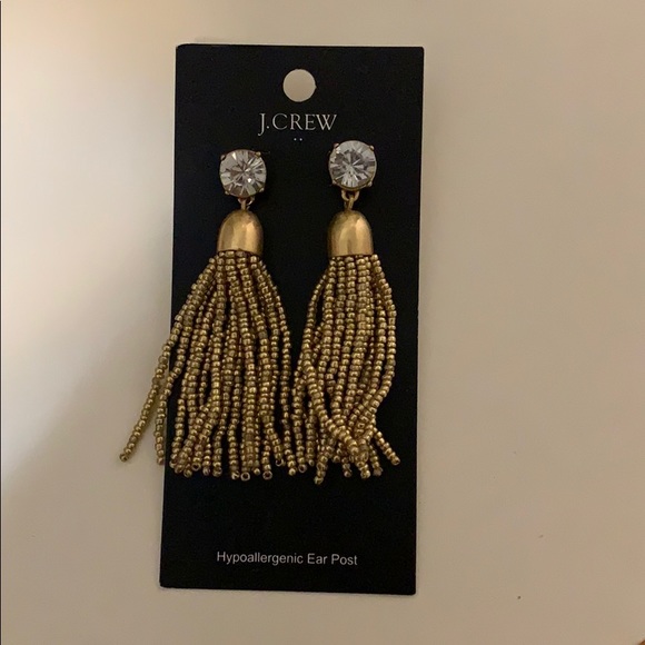 J. Crew Factory Jewelry - J. Crew Gold tassel earrings